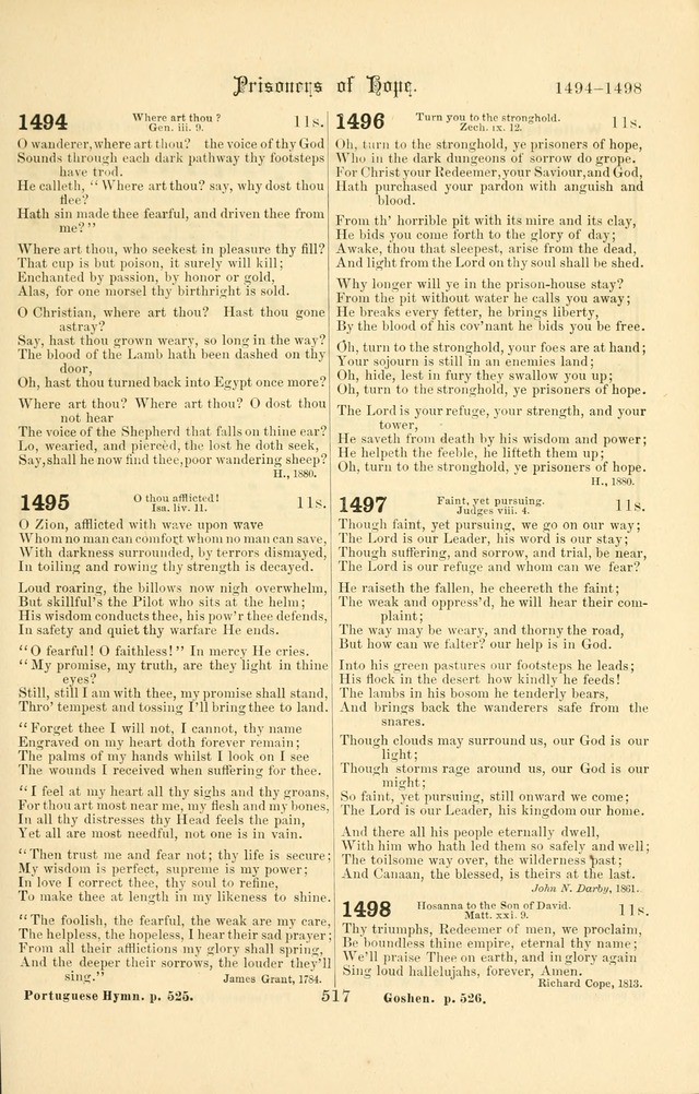 Songs of Pilgrimage: a hymnal for the churches of Christ (2nd ed.) page 517