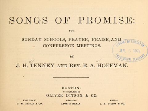 Songs of Promise: for Sunday schools, prayer, praise, and conference meetings page 1