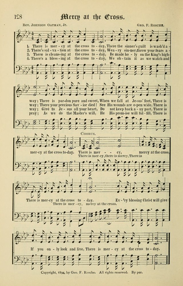 Songs of the Peacemaker: a collection of sacred songs and hymns for use in all services of the church, Sunday-school, home circle, and all kinds of evangelistic work page 128