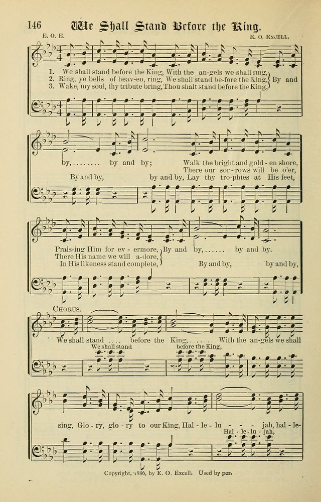 Songs of the Peacemaker: a collection of sacred songs and hymns for use in all services of the church, Sunday-school, home circle, and all kinds of evangelistic work page 146