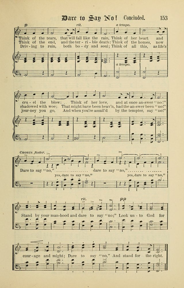 Songs of the Peacemaker: a collection of sacred songs and hymns for use in all services of the church, Sunday-school, home circle, and all kinds of evangelistic work page 153