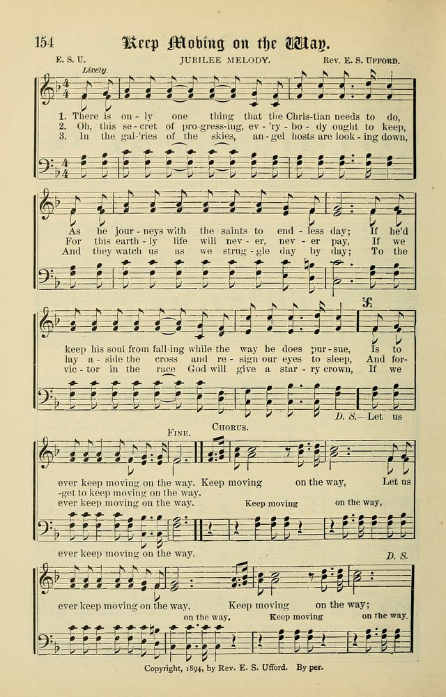 Songs of the Peacemaker: a collection of sacred songs and hymns for use in all services of the church, Sunday-school, home circle, and all kinds of evangelistic work page 154