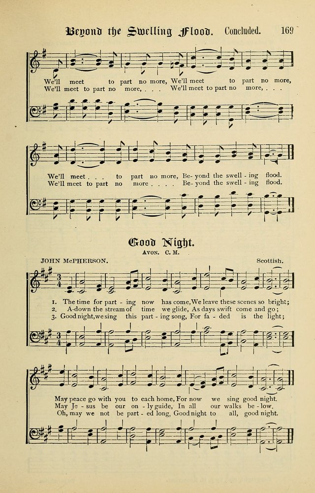 Songs of the Peacemaker: a collection of sacred songs and hymns for use in all services of the church, Sunday-school, home circle, and all kinds of evangelistic work page 169