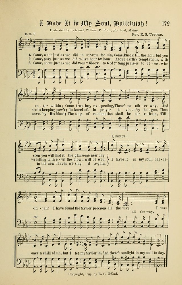 Songs of the Peacemaker: a collection of sacred songs and hymns for use in all services of the church, Sunday-school, home circle, and all kinds of evangelistic work page 179