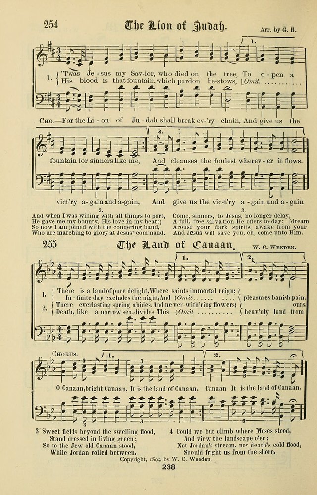 Songs of the Peacemaker: a collection of sacred songs and hymns for use in all services of the church, Sunday-school, home circle, and all kinds of evangelistic work page 238