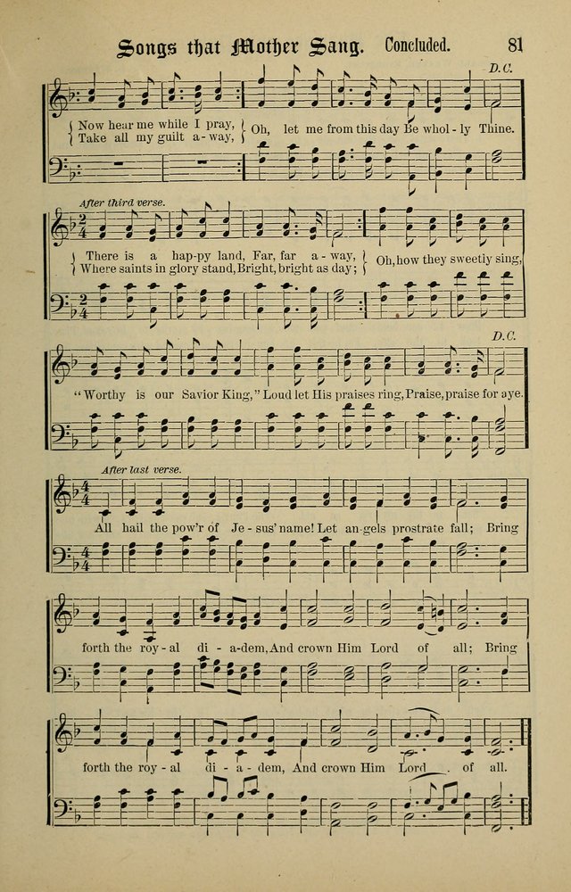 Songs of the Peacemaker: a collection of sacred songs and hymns for use in all services of the church, Sunday-school, home circle, and all kinds of evangelistic work page 81