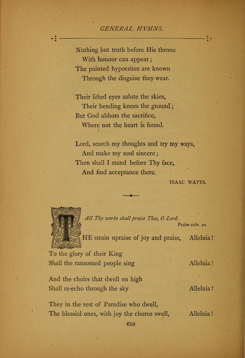 The Spirit of Praise: a collection of hymns old and new page 610