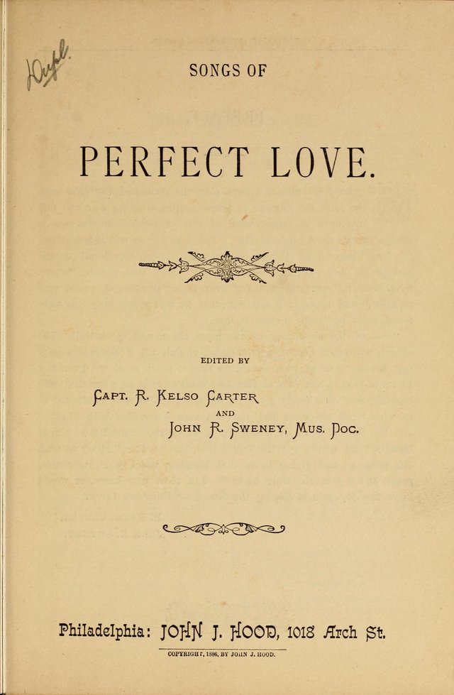 Songs of Perfect Love page 1