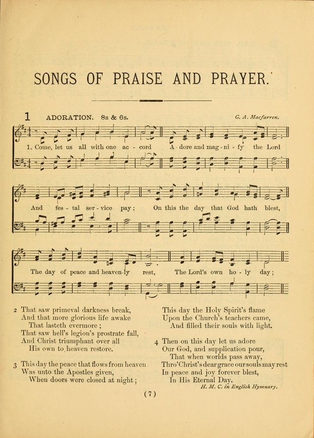 Songs of Praise and Prayer : for the Sunday School and Social Meeting page 2