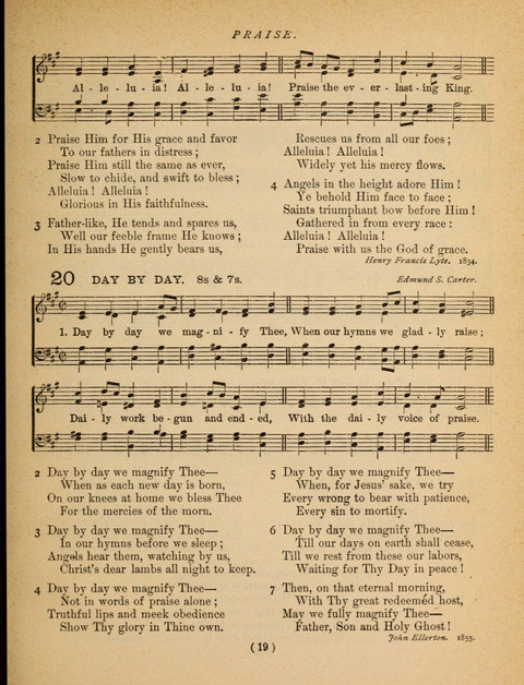 Songs of Praise and Prayer: for the Sunday-school and social meeting page 19