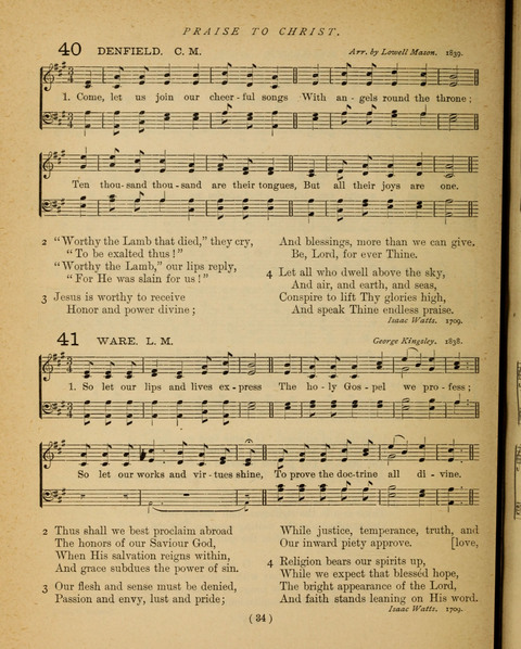 Songs of Praise and Prayer: for the Sunday-school and social meeting page 34