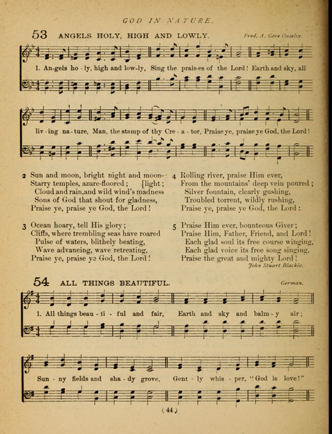 Songs of Praise and Prayer: for the Sunday-school and social meeting page 44