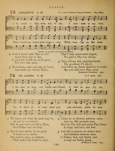 Songs of Praise and Prayer: for the Sunday-school and social meeting page 56