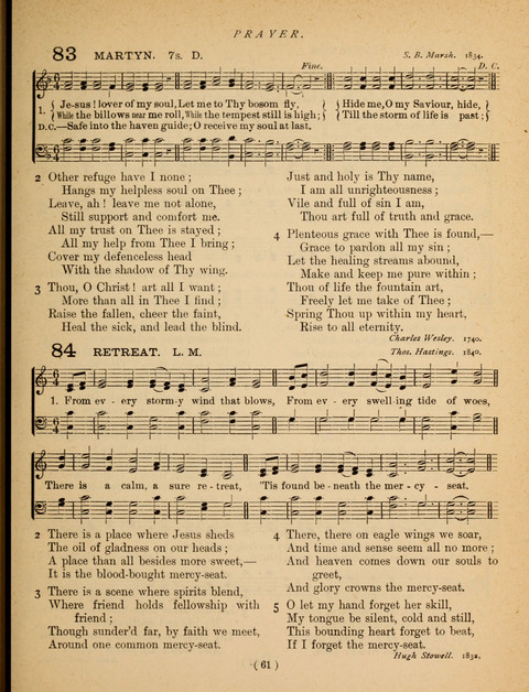 Songs of Praise and Prayer: for the Sunday-school and social meeting page 61