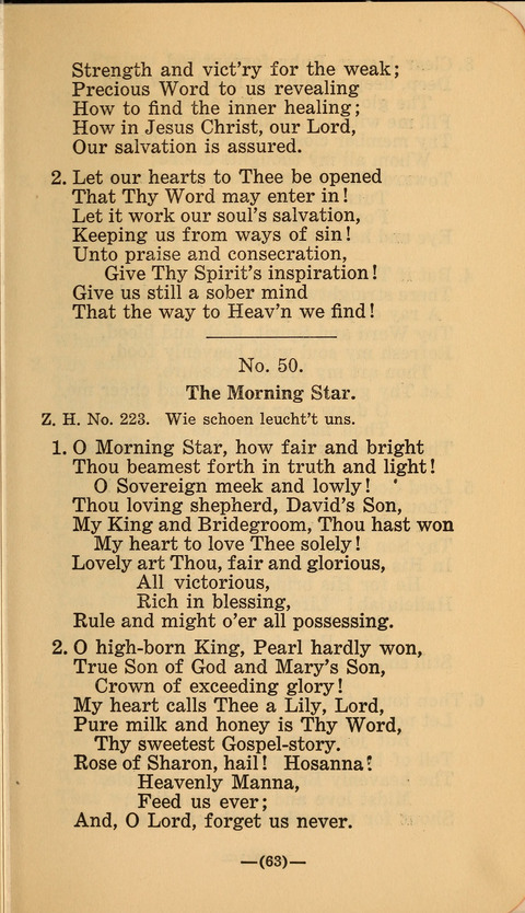 Songs of Prayer and Praise: a Collection of Sacred Songs Translated from the German page 57