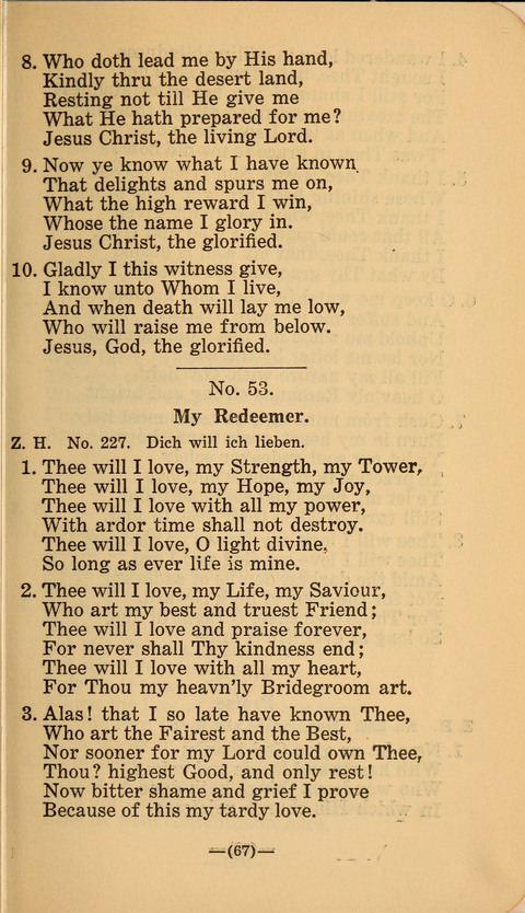 Songs of Prayer and Praise: a Collection of Sacred Songs Translated from the German page 61