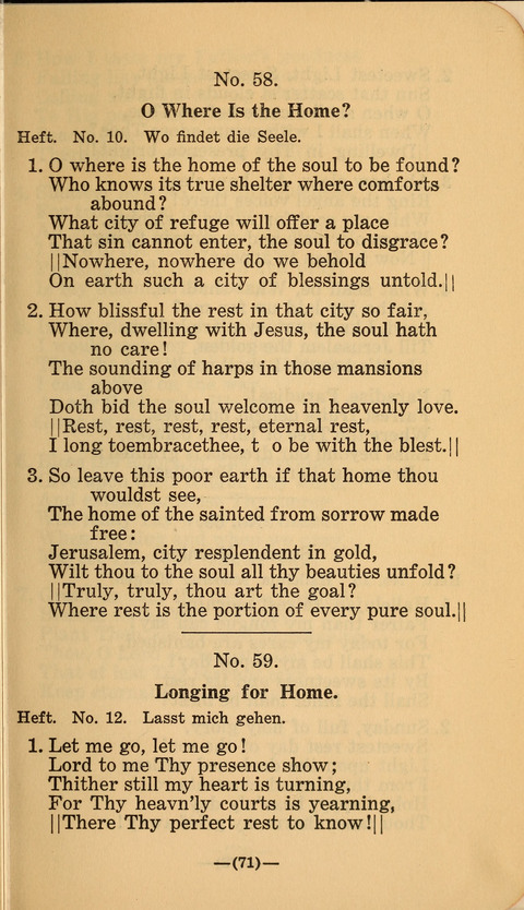 Songs of Prayer and Praise: a Collection of Sacred Songs Translated from the German page 65