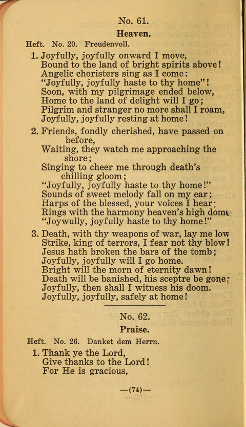 Songs of Prayer and Praise: a Collection of Sacred Songs Translated from the German page 68