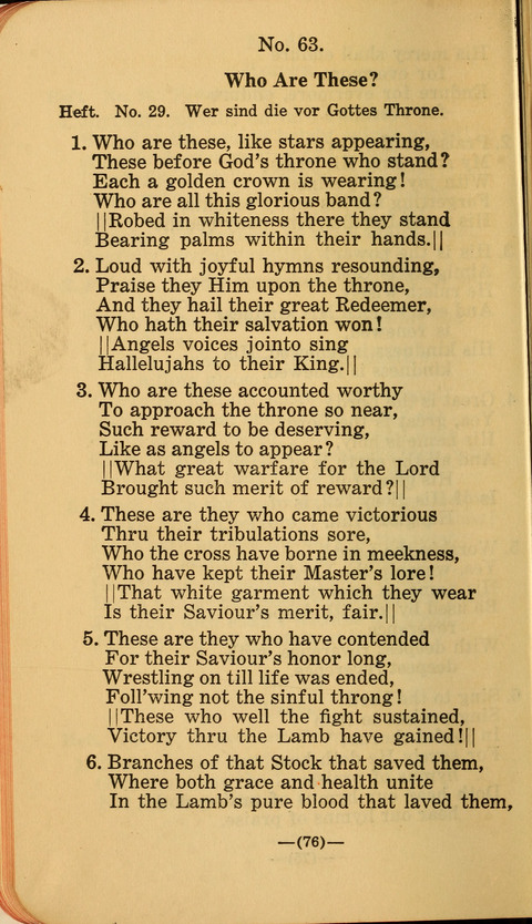 Songs of Prayer and Praise: a Collection of Sacred Songs Translated from the German page 70