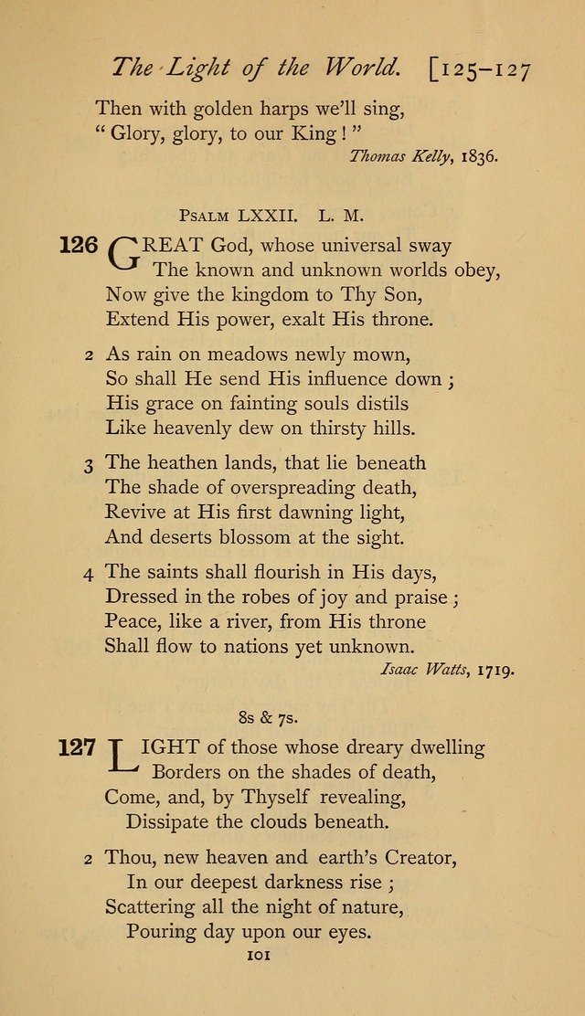 The Sacrifice of Praise. psalms, hymns, and spiritual songs designed for public worship and private devotion, with notes on the origin of hymns. page 101