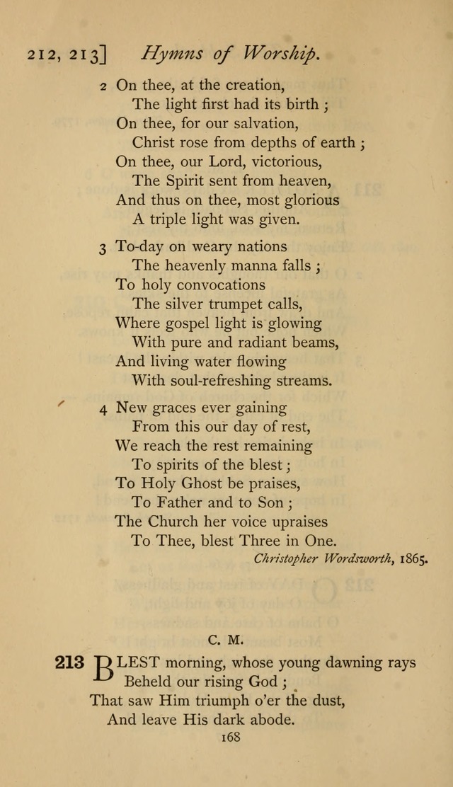 The Sacrifice of Praise. psalms, hymns, and spiritual songs designed for public worship and private devotion, with notes on the origin of hymns. page 168