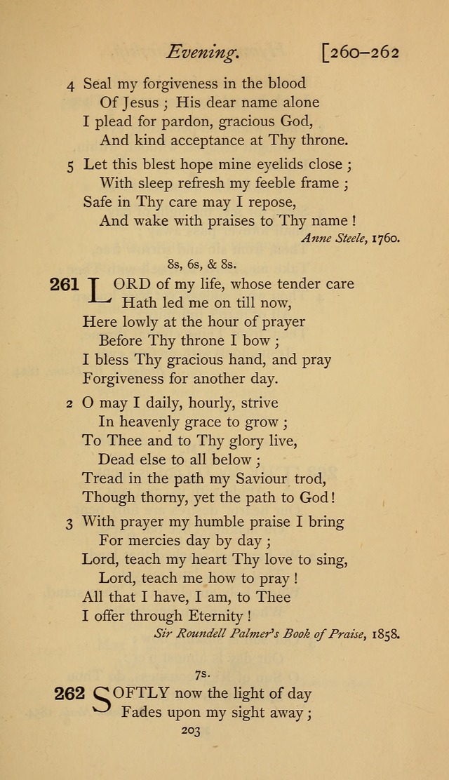 The Sacrifice of Praise. psalms, hymns, and spiritual songs designed for public worship and private devotion, with notes on the origin of hymns. page 203