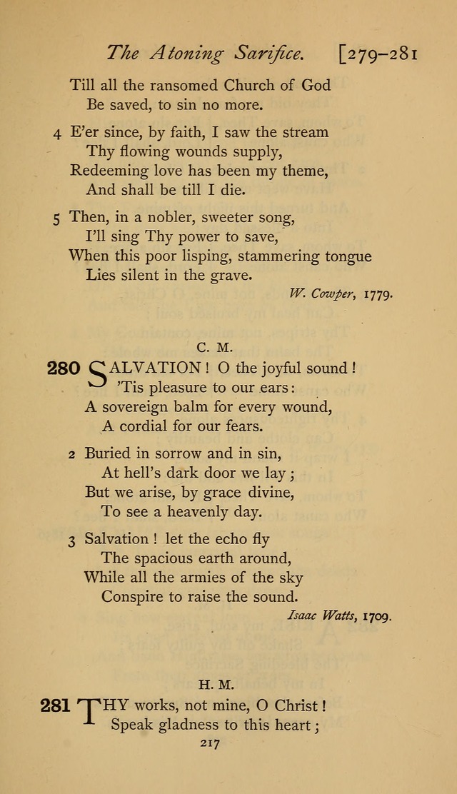 The Sacrifice of Praise. psalms, hymns, and spiritual songs designed for public worship and private devotion, with notes on the origin of hymns. page 217