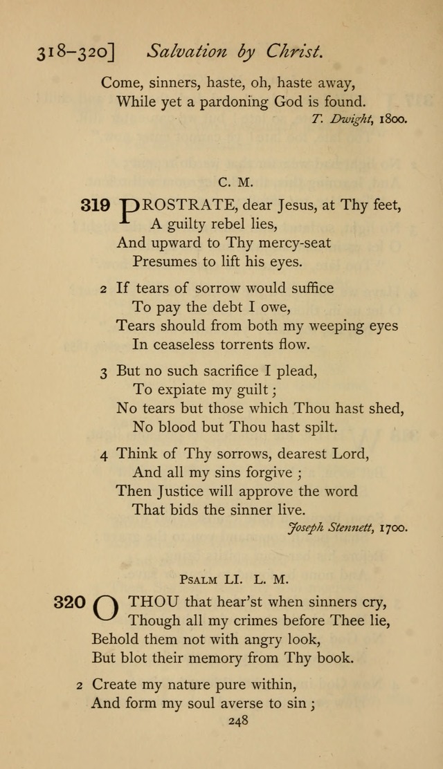 The Sacrifice of Praise. psalms, hymns, and spiritual songs designed for public worship and private devotion, with notes on the origin of hymns. page 248