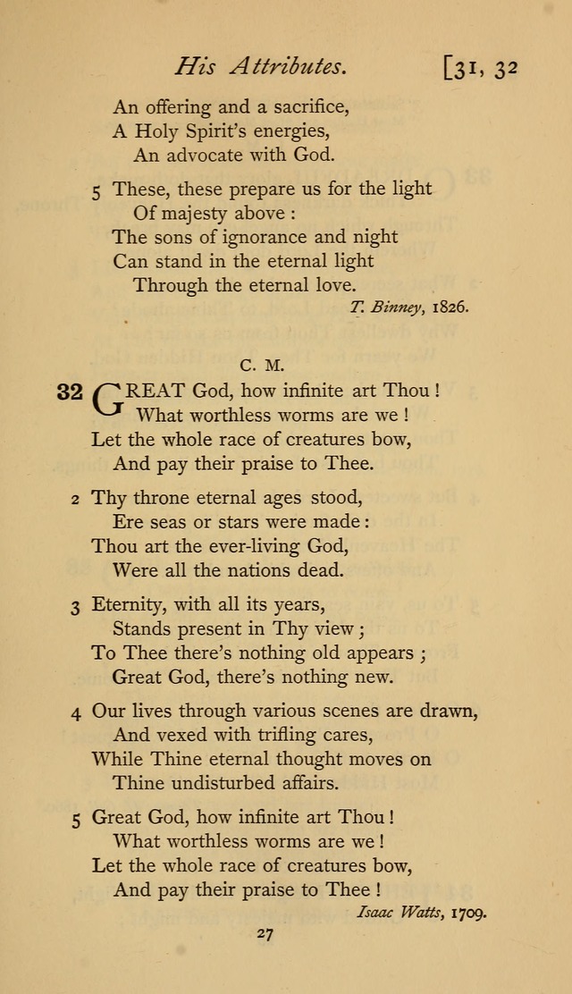 The Sacrifice of Praise. psalms, hymns, and spiritual songs designed for public worship and private devotion, with notes on the origin of hymns. page 27