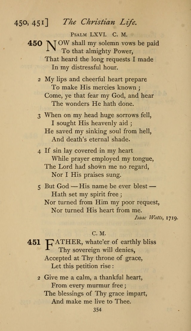 The Sacrifice of Praise. psalms, hymns, and spiritual songs designed for public worship and private devotion, with notes on the origin of hymns. page 354