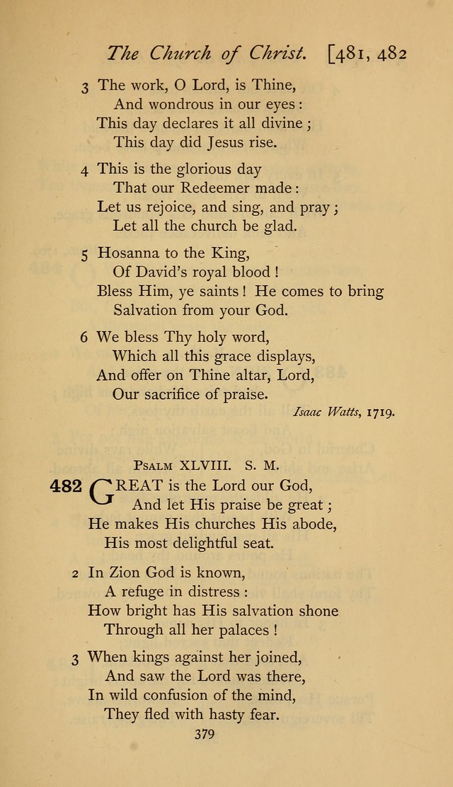 The Sacrifice of Praise. psalms, hymns, and spiritual songs designed for public worship and private devotion, with notes on the origin of hymns. page 379