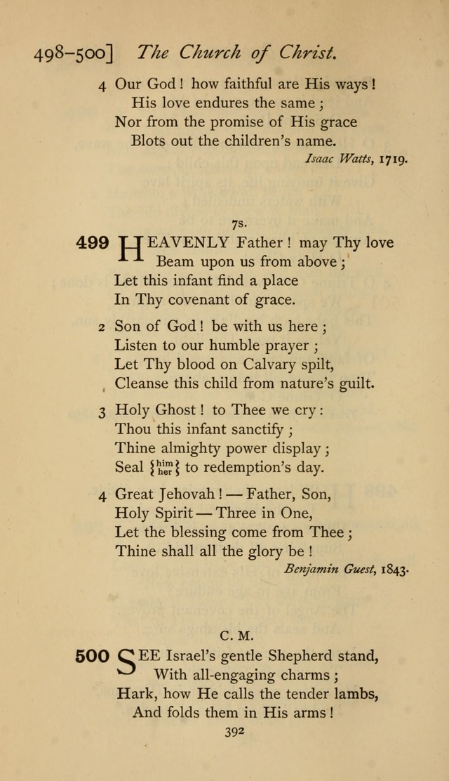 The Sacrifice of Praise. psalms, hymns, and spiritual songs designed for public worship and private devotion, with notes on the origin of hymns. page 392