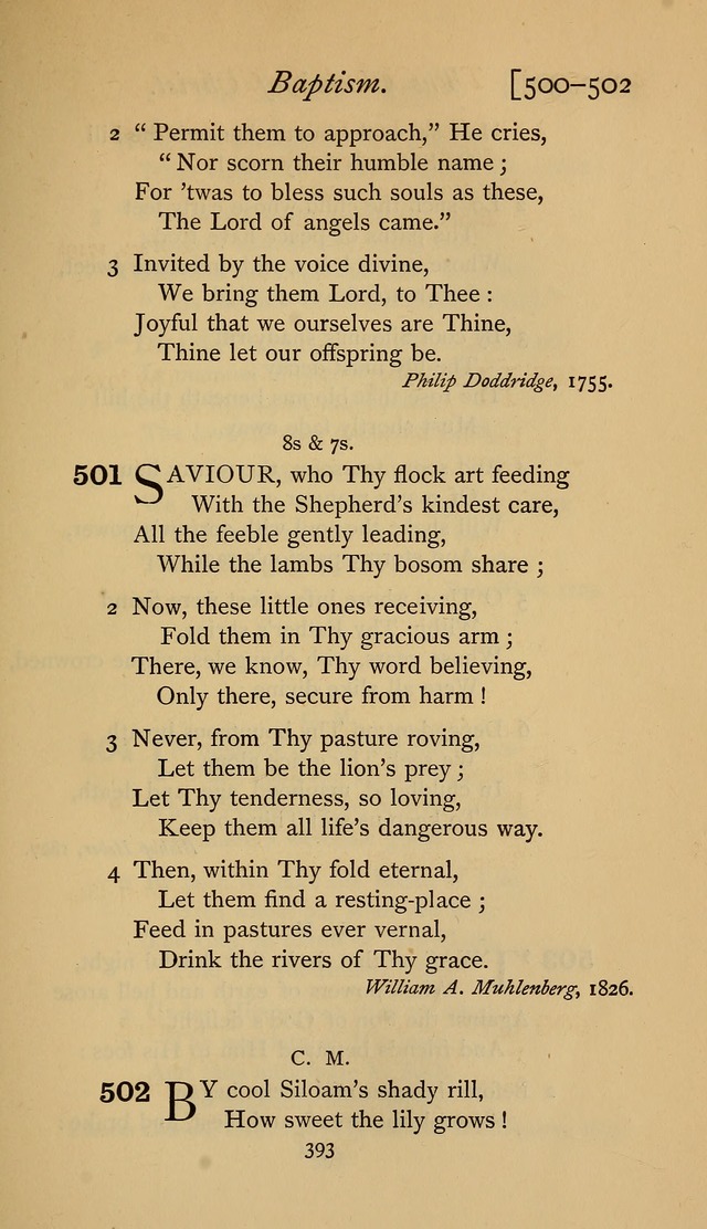 The Sacrifice of Praise. psalms, hymns, and spiritual songs designed for public worship and private devotion, with notes on the origin of hymns. page 393