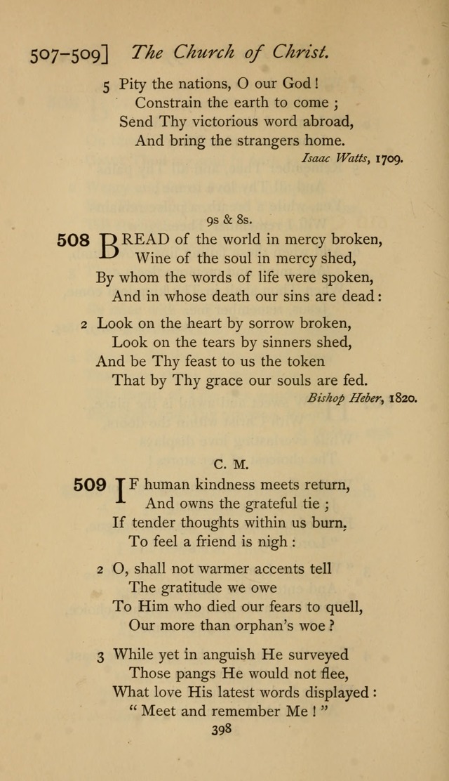 The Sacrifice of Praise. psalms, hymns, and spiritual songs designed for public worship and private devotion, with notes on the origin of hymns. page 398