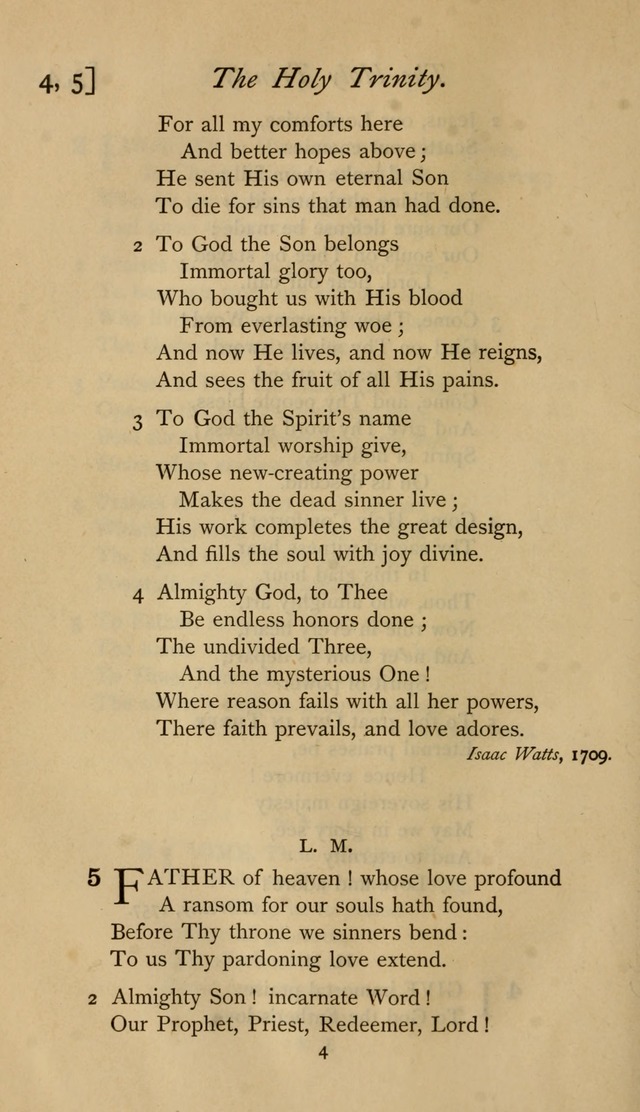 The Sacrifice of Praise. psalms, hymns, and spiritual songs designed for public worship and private devotion, with notes on the origin of hymns. page 4