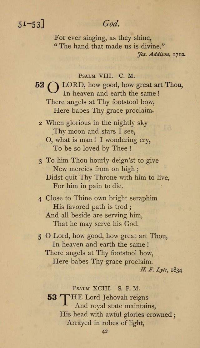 The Sacrifice of Praise. psalms, hymns, and spiritual songs designed for public worship and private devotion, with notes on the origin of hymns. page 42