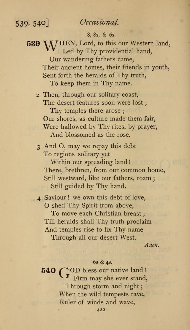 The Sacrifice of Praise. psalms, hymns, and spiritual songs designed for public worship and private devotion, with notes on the origin of hymns. page 422