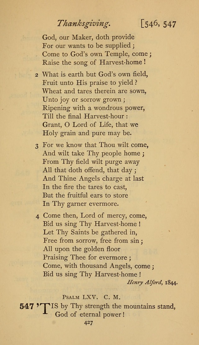 The Sacrifice of Praise. psalms, hymns, and spiritual songs designed for public worship and private devotion, with notes on the origin of hymns. page 427