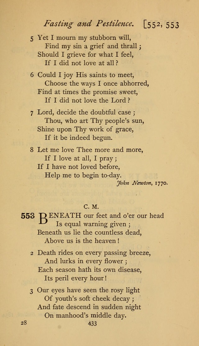 The Sacrifice of Praise. psalms, hymns, and spiritual songs designed for public worship and private devotion, with notes on the origin of hymns. page 433