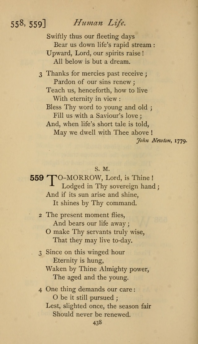 The Sacrifice of Praise. psalms, hymns, and spiritual songs designed for public worship and private devotion, with notes on the origin of hymns. page 438