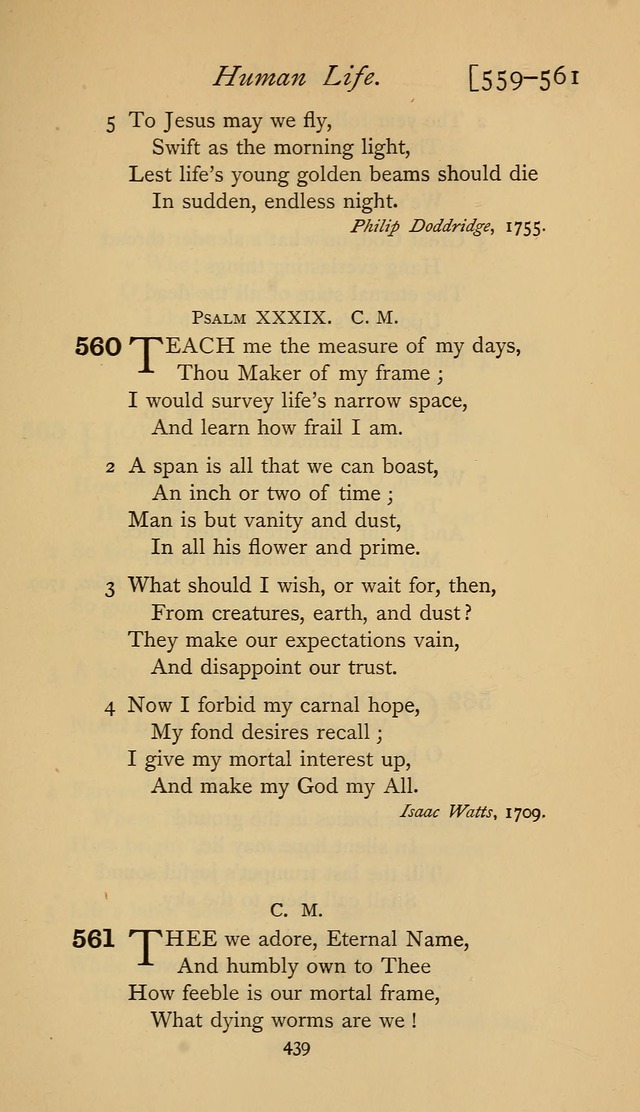 The Sacrifice of Praise. psalms, hymns, and spiritual songs designed for public worship and private devotion, with notes on the origin of hymns. page 439