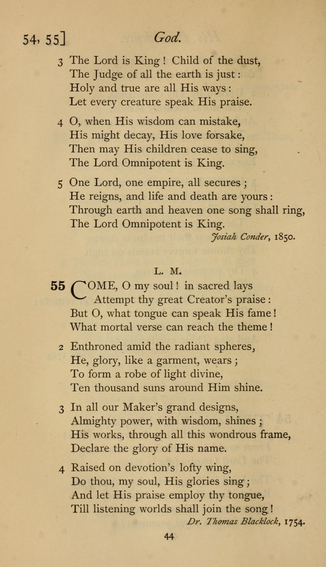 The Sacrifice of Praise. psalms, hymns, and spiritual songs designed for public worship and private devotion, with notes on the origin of hymns. page 44