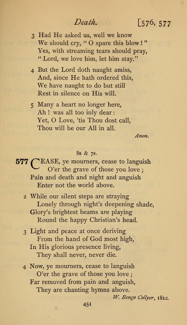 The Sacrifice of Praise. psalms, hymns, and spiritual songs designed for public worship and private devotion, with notes on the origin of hymns. page 451