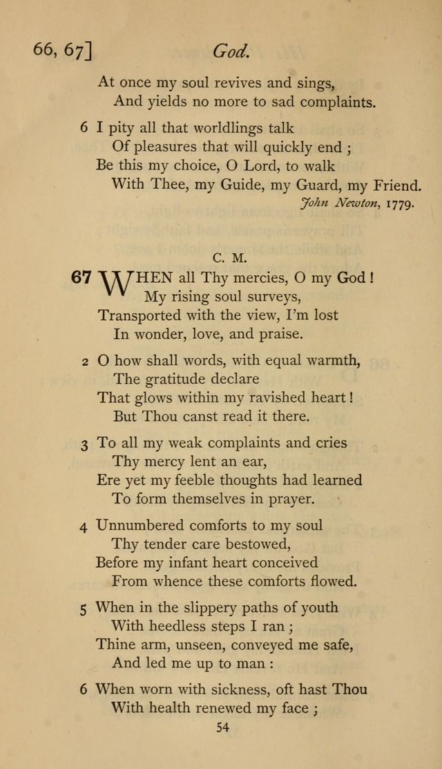 The Sacrifice of Praise. psalms, hymns, and spiritual songs designed for public worship and private devotion, with notes on the origin of hymns. page 54