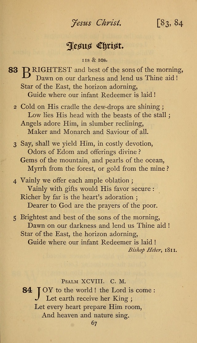 The Sacrifice of Praise. psalms, hymns, and spiritual songs designed for public worship and private devotion, with notes on the origin of hymns. page 67