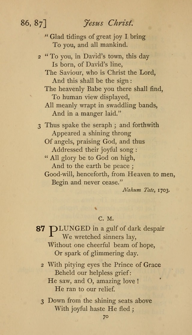 The Sacrifice of Praise. psalms, hymns, and spiritual songs designed for public worship and private devotion, with notes on the origin of hymns. page 70