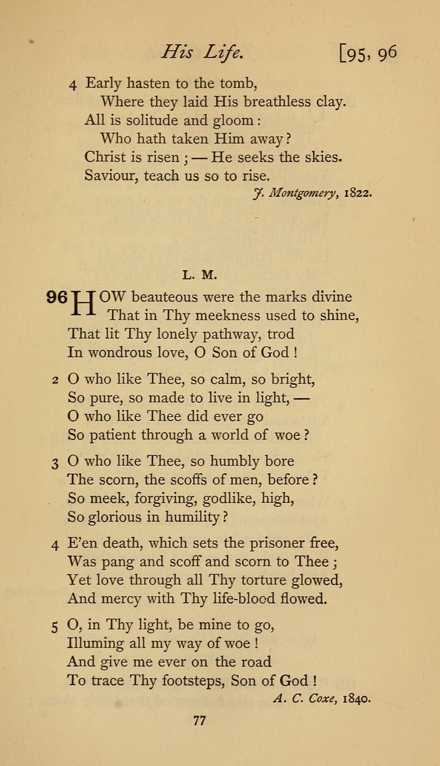 The Sacrifice of Praise. psalms, hymns, and spiritual songs designed for public worship and private devotion, with notes on the origin of hymns. page 77