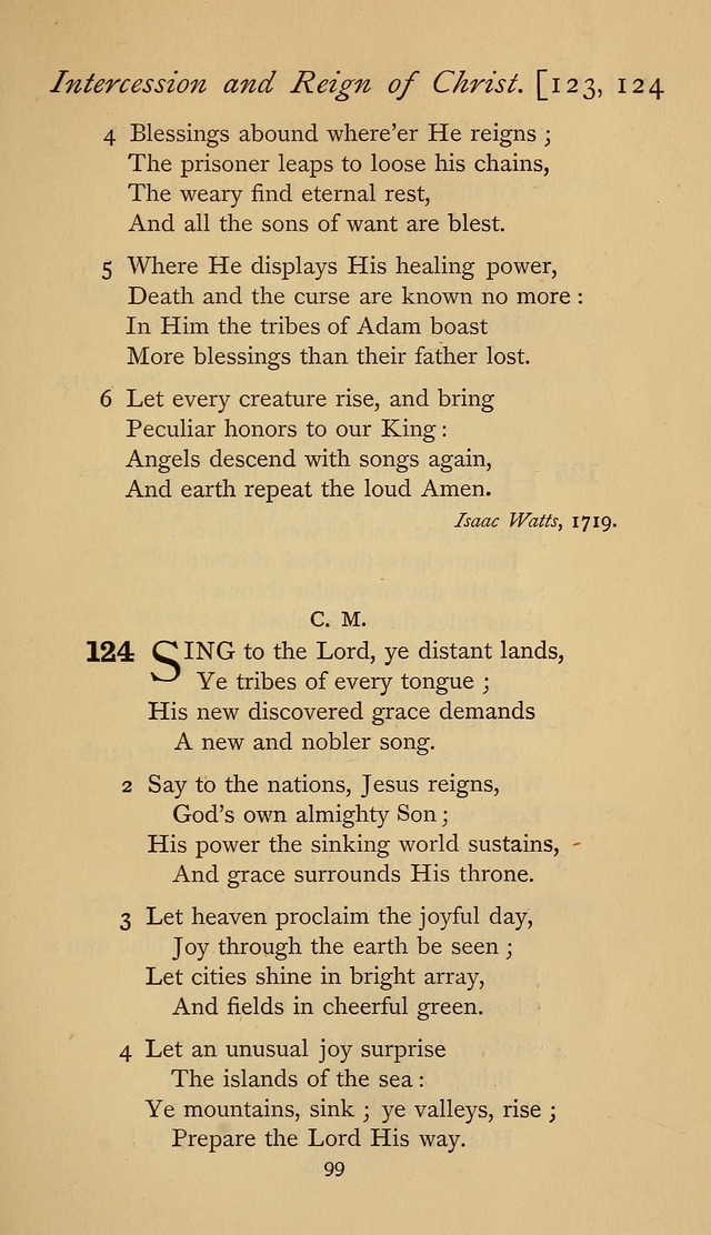 The Sacrifice of Praise. psalms, hymns, and spiritual songs designed for public worship and private devotion, with notes on the origin of hymns. page 99