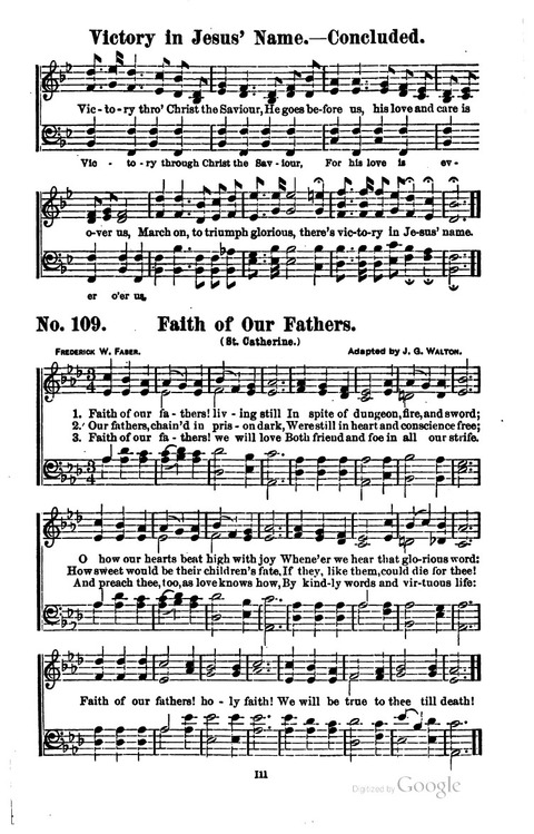 Songs of Praise and Service page 107