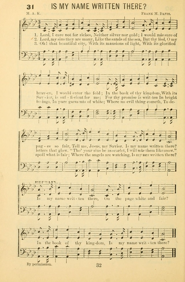 Songs of Refreshing: adapted for use in revival meetings, camp meetings, and the social services of the church. page 32